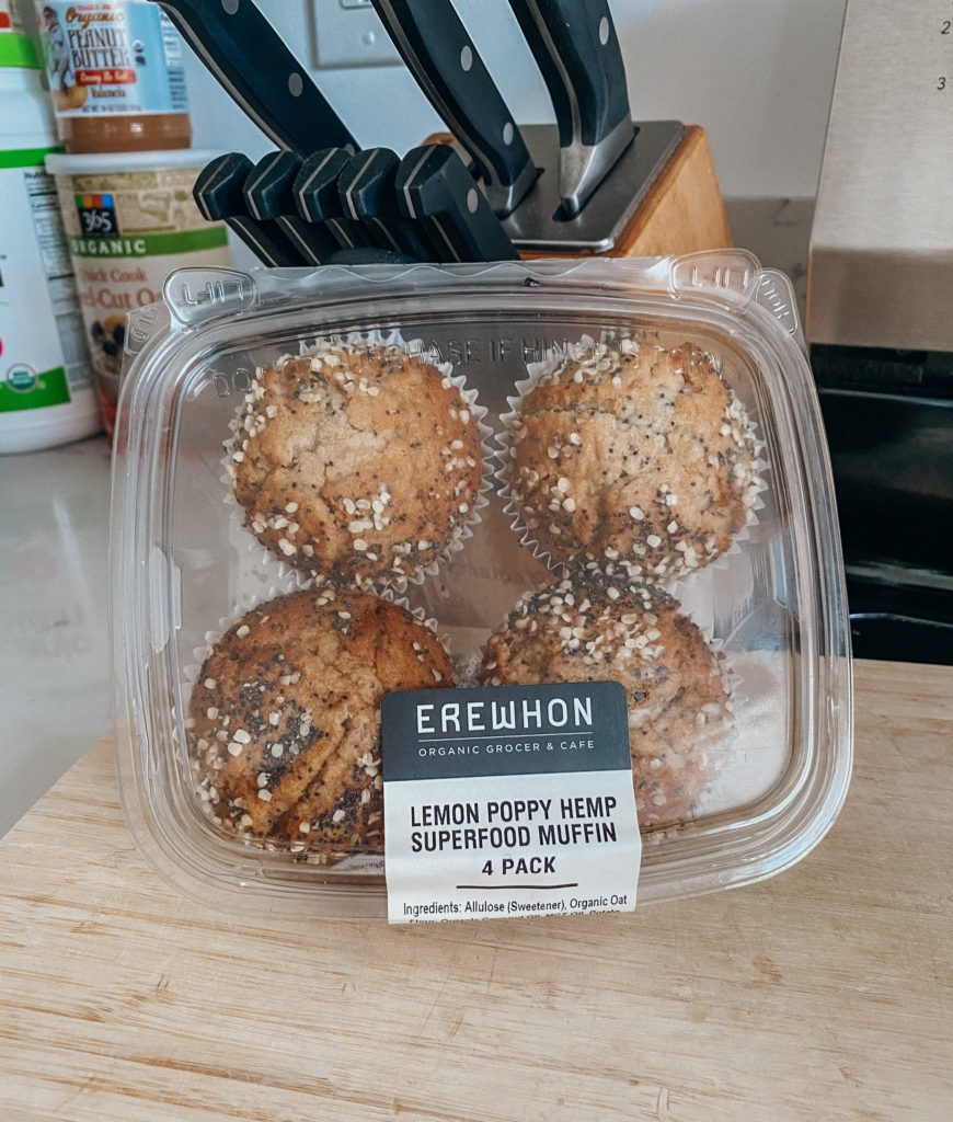 erewhon lemon poppy hemp superfood muffin organic tasty and delicious breakfast food 