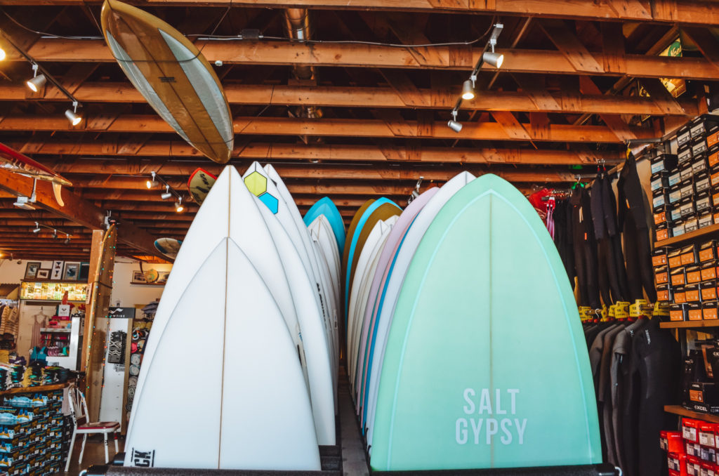 Surf Shop in Pleasure Point in Santa cruz, surf boards