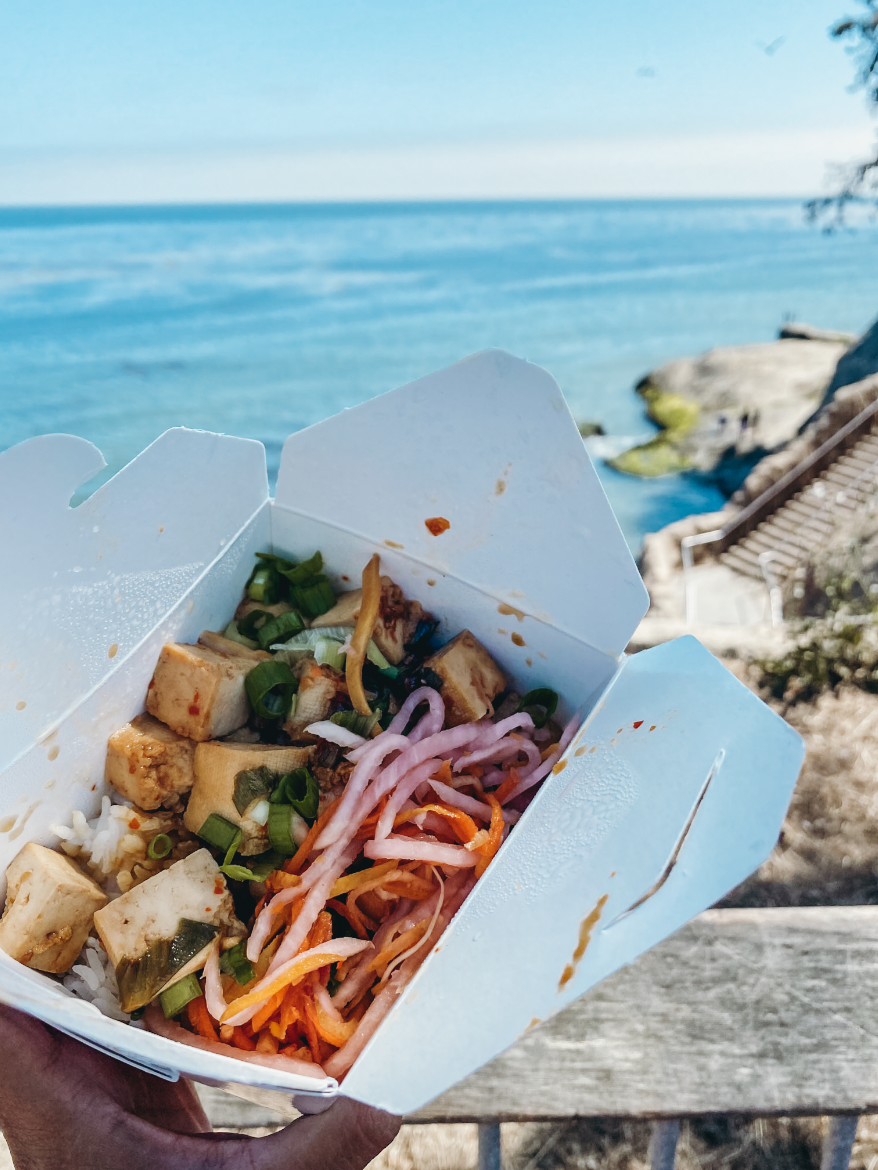 Lunch from Charlie Hong Kong at Pleasure Point with a view